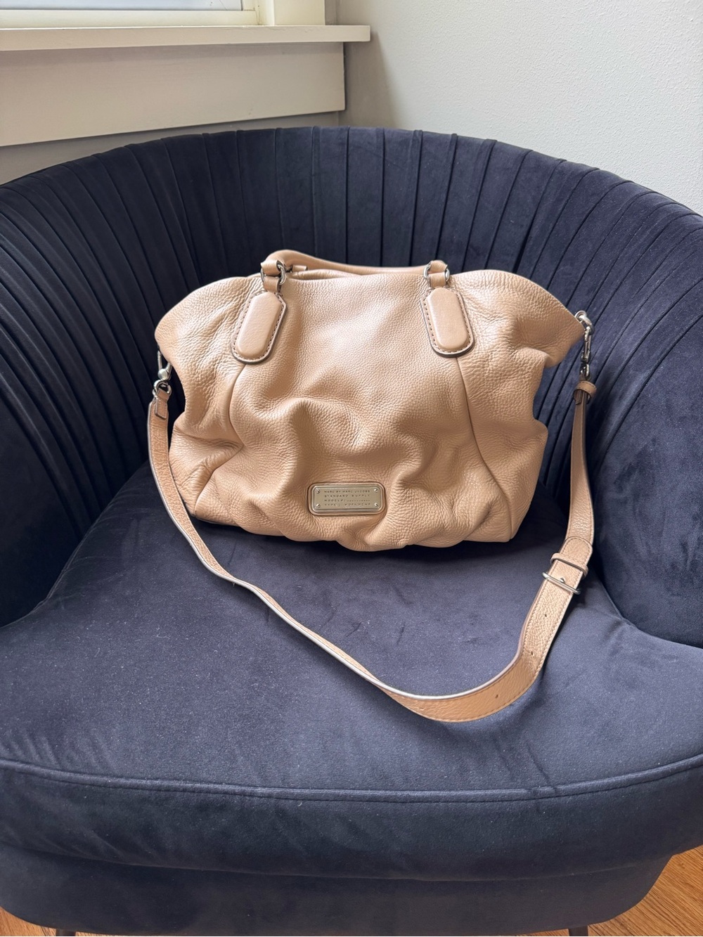Marc by Marc Jacob’s pebbled leather blush pink handbag